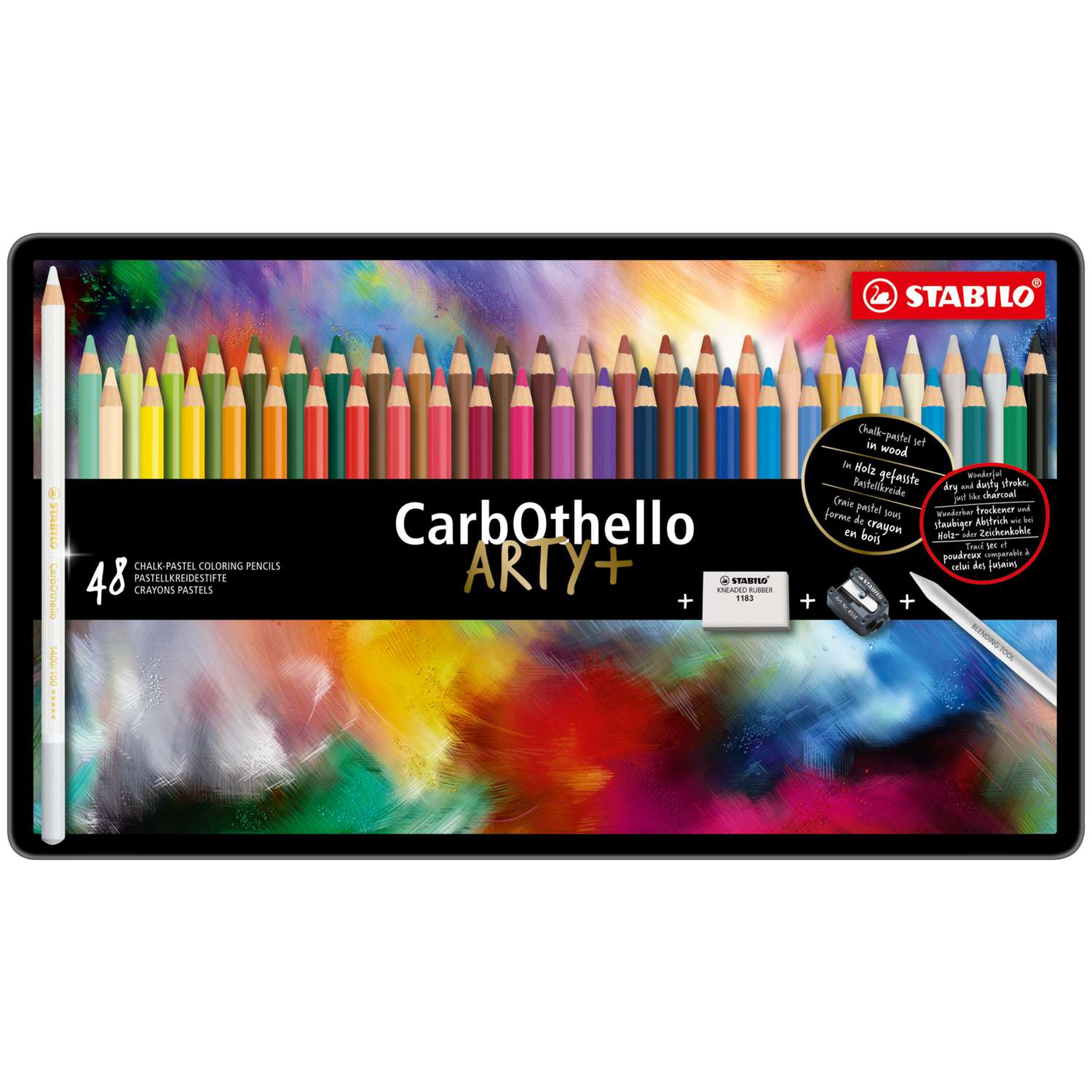 Coffret de crayons pastels Stabilo Carbothello, 24 crayons pastels 26525