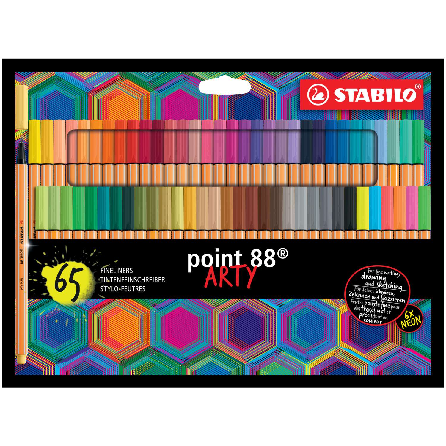 STABILO point 88 - Pack de 10 feutres fins - 0.4 mm - couleurs