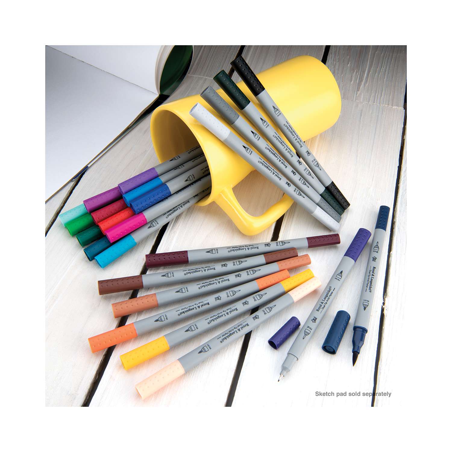 Feutres Double Contour – 8 Couleurs, Idéal Pour Dessin Et Prise De Notes !
