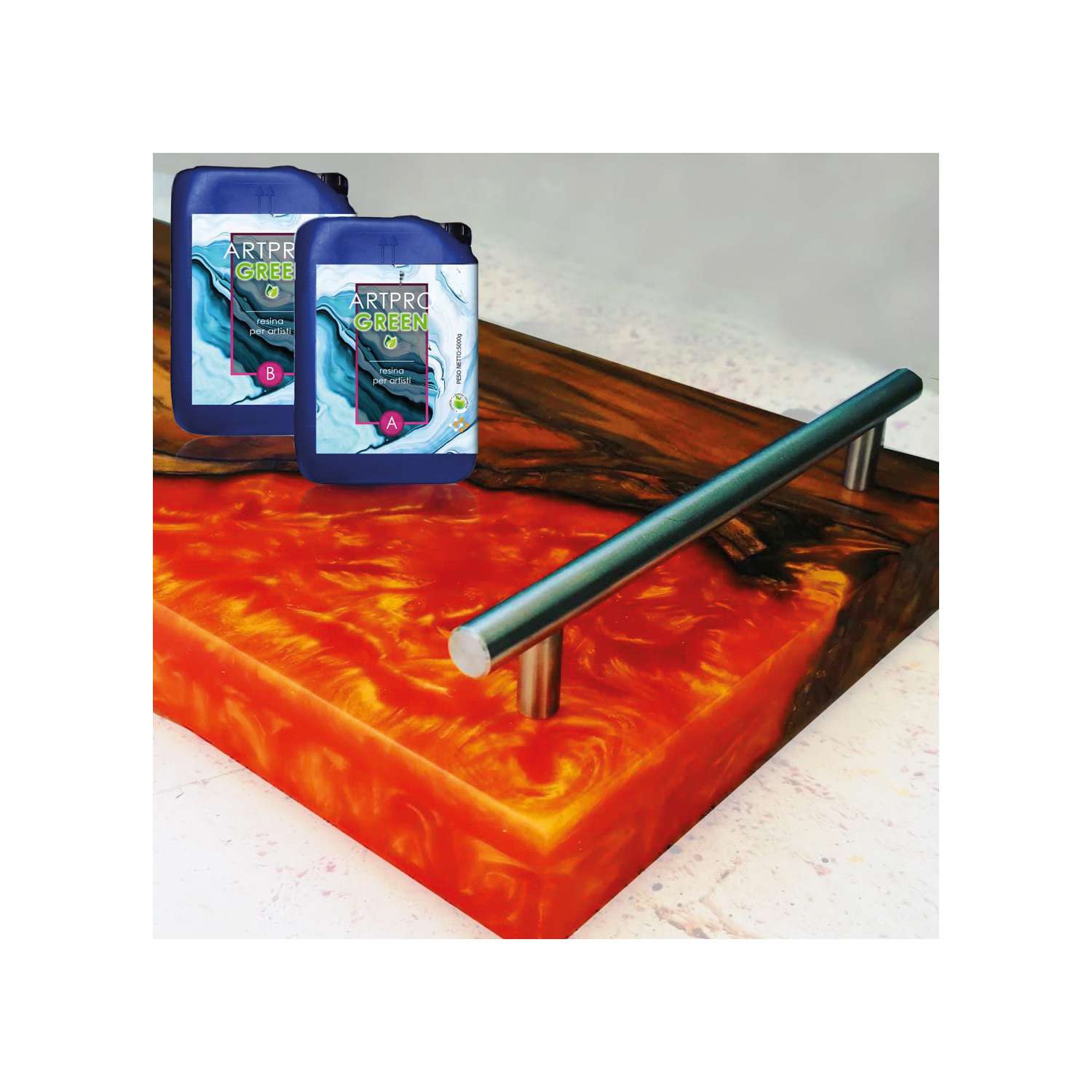Résine Art Pro Transparente Haute Viscosité - Pot De 8 Kg - Pour Création Et Moulage