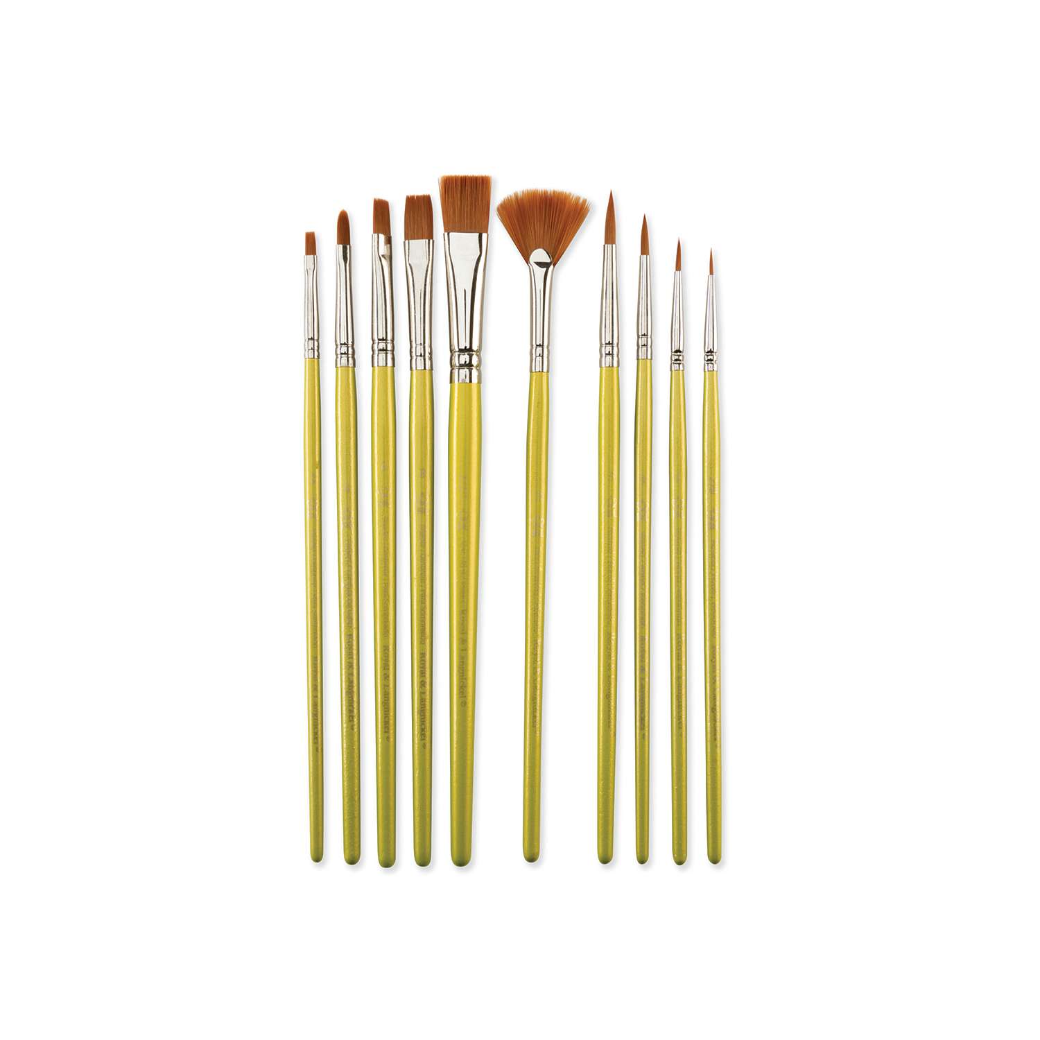 Lot De 10 Pinceaux Synthétiques Taklon Pour Aquarelle, Acrylique, Gouache - 8 Formes, étui De Voyage Inclus - 3