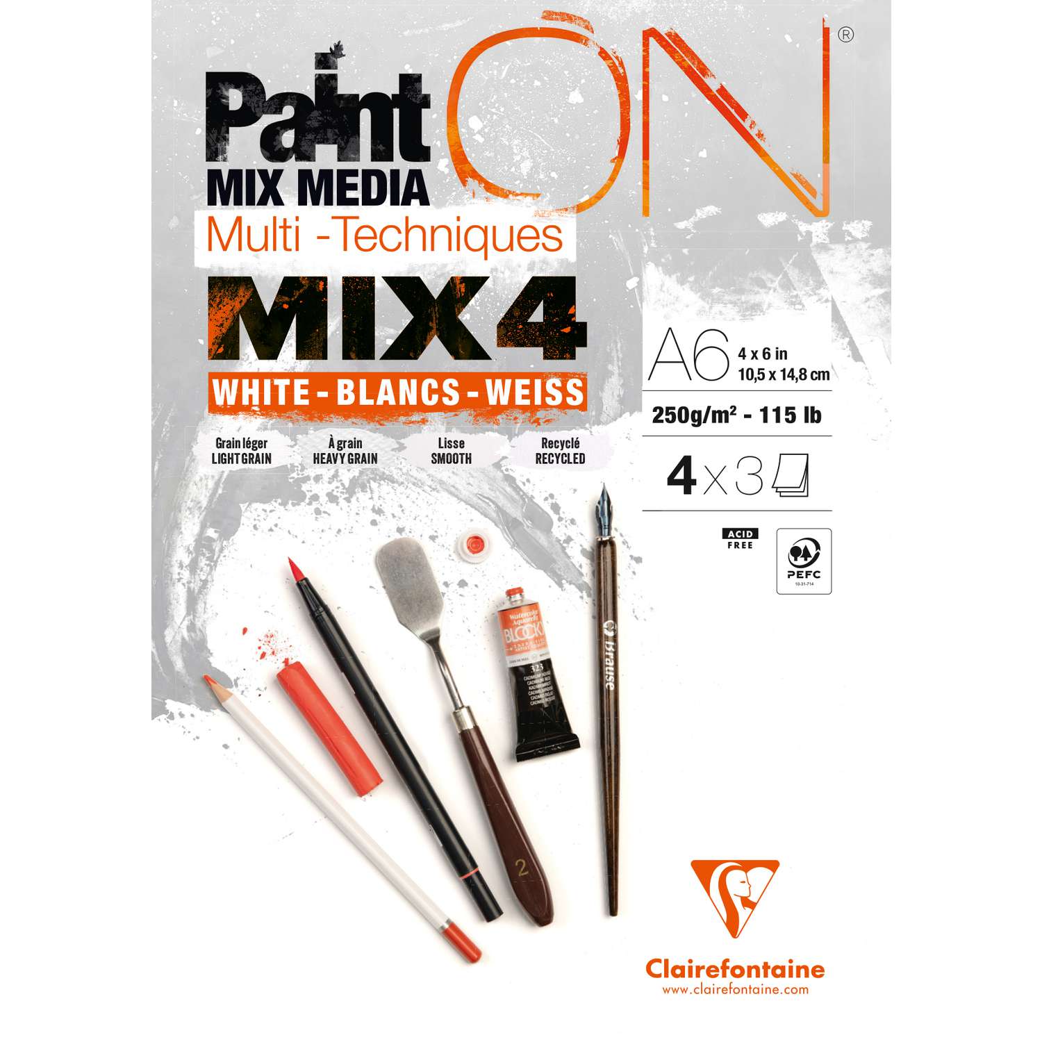 Clairefontaine 975705C Bloc Collé PaintON Multi-techniques | WhichOne