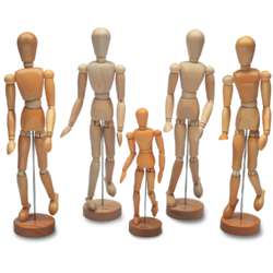 Figurine de mannequin d'artiste articulée – Forme de mannequin magnétique  en bois de 11,4 cm