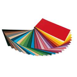 Feuilles de papier de couleur - 500 x 700 mm - Rouge pur FOLIA Lot de 10