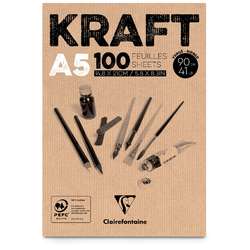 Papier Kraft - 50 Feuilles Papier Kraft A4 21x29,7 cm 120g - Papier Double  Face pour le Croquis et le Dessin - Cdiscount Beaux-Arts et Loisirs créatifs