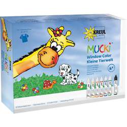 Set de peinture pour fenêtres le petit monde des animaux Mucki Kreul 