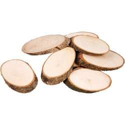 Rondelles de bois avec écorce, 20 rondelles
