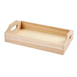 Plateau en bois naturel rectangulaire
