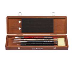 Coffret de pinceaux aquarelle 5280 da Vinci, boîte cadeau de 4 pinceaux