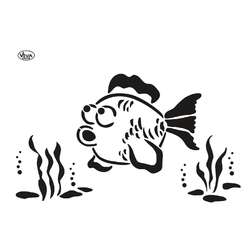 Pochoir découpé au laser de Viva Decor, poisson