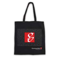 Tote bags en coton noir Gerstaecker