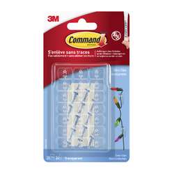 Lot de 20 Déco clips transparents