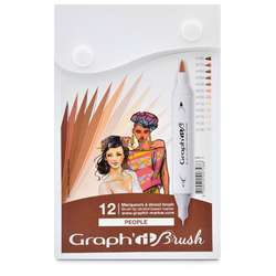 Coffret de 12 marqueurs Graph'It Brush people