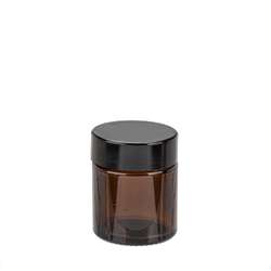 Pot vide en verre brun Glorex