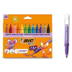 Set de 12 feutres Kids Comfort Grip Bic