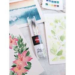 Set de 3 pinceaux aquarelle libre Kum