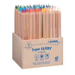 Caissettes en bois de 96 crayons corps bois Super Ferby Lyra