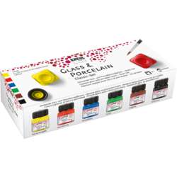 Set de peinture Verre & Porcelaine nuances classiques  Kreul