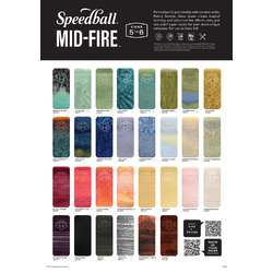 Nuancier 30 couleurs émaux Mid-Fire  Speedball