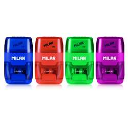 Set gomme avec taille-crayons Compact Shadow et 2 recharges gommes Milan