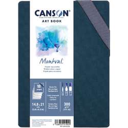 Carnet aquarelle Leporello à couverture rigide Montval Art Book Canson