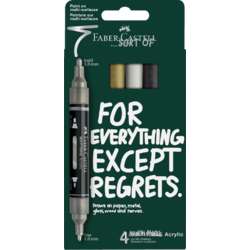 Set de 4 marqueurs acryliques Multimark « Couleurs classiques » Faber-Castell