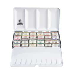 Coffret métal pour 24 godets aquarelle Horadam Schmincke