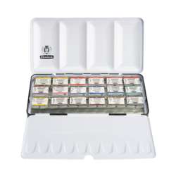 Coffret métal pour 18 godets aquarelle Horadam Schmincke