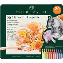 Boîte métal de crayons de couleurs Polychromos Faber-Castell