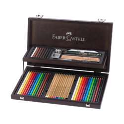Coffret en bois Art & Graphic Compendium 53 pièces Faber-Castell