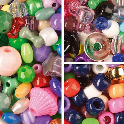 Assortiment de perles multicolores 