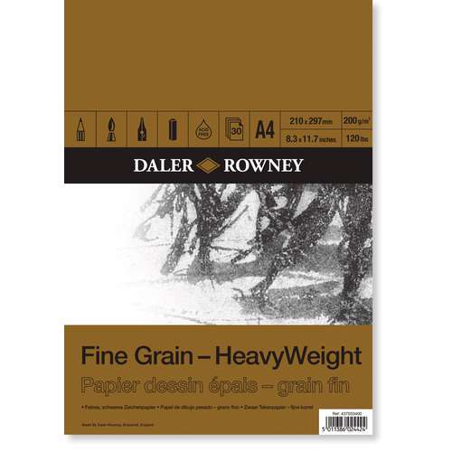 Bloc grain fin 200 g/m² Daler Rowney 