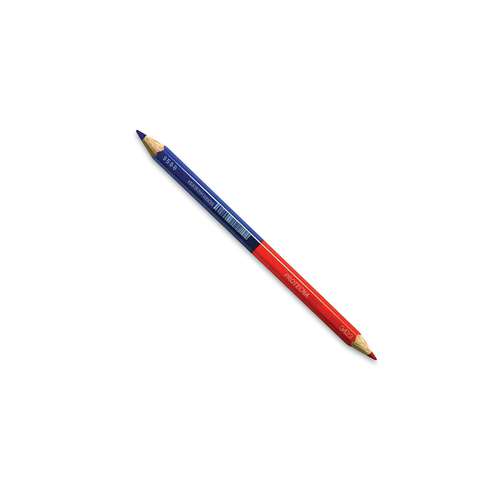 Crayon télévision bicolore rouge et bleu 