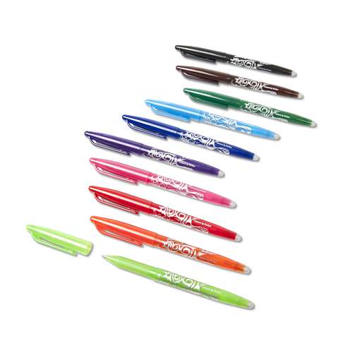 Stylo Roller Effaçable Pilot Frixion Ball Plus - Lot De 3 - Pointe 0,7 Mm - Encre Thermosensible - Effacement Propre - Vert