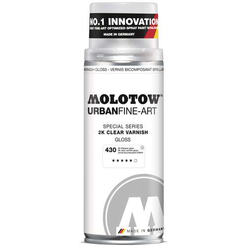 Vernis bicomposant brillant en aérosol Urban Fine-Art Molotow 2K Clear Varnish 