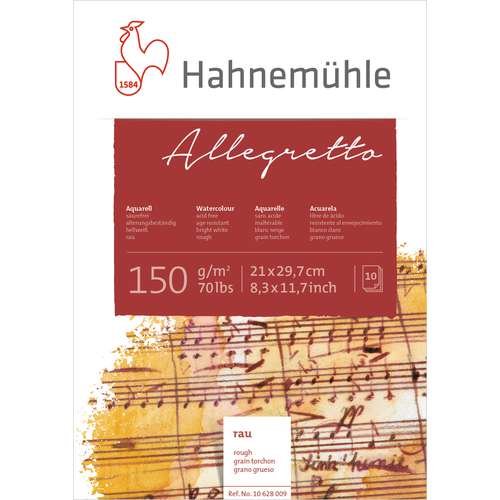 Papier aquarelle Allegretto Hahnemühle - 2 bords frangés 