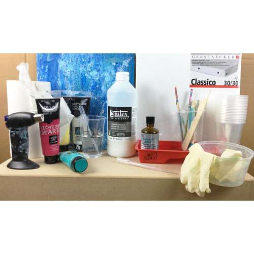 Acrylique pouring : recette de la peinture fluide par Amylee