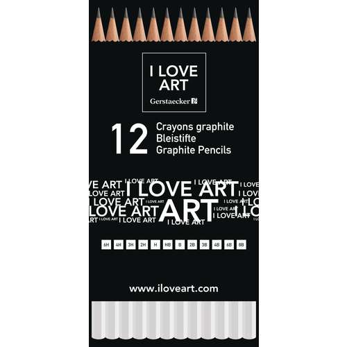 Crayons graphite I Love Art 