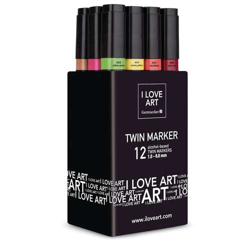 Coffret de Marqueurs Twin Marker I Love Art 