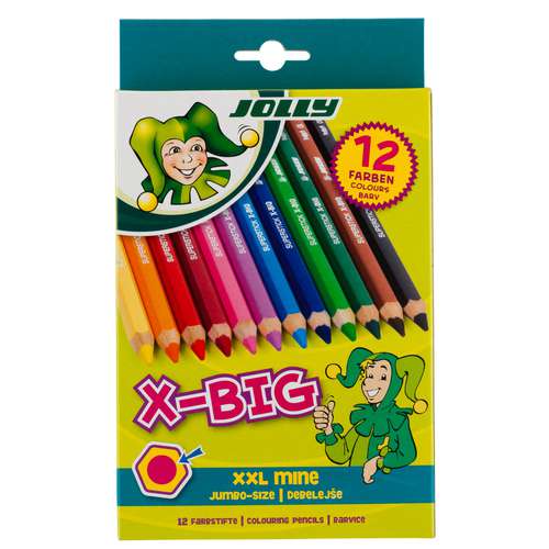Crayons de couleur extra épais Jolly 