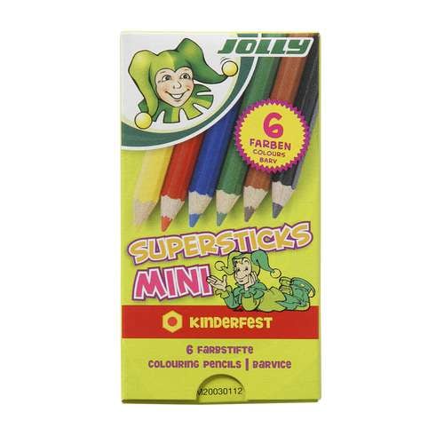 Set de 6 crayons de couleur Superstick Mini Jolly 