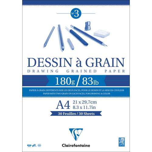 Bloc Dessin à Grain 185 g/m² Clairefontaine 