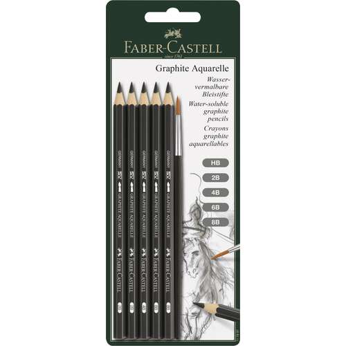 Set 5 crayons graphite aquarellables Faber Castell 