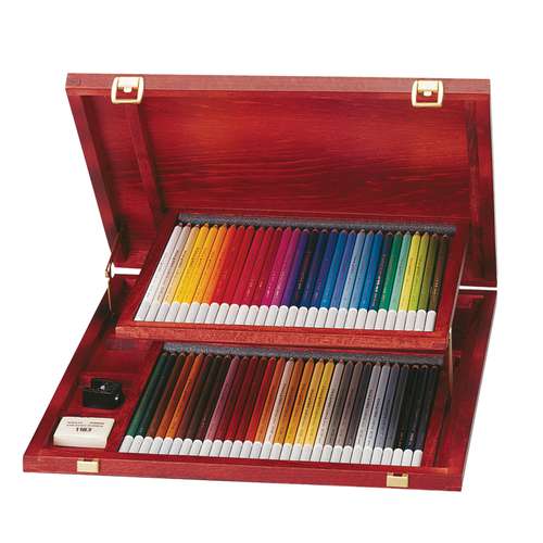 Coffret en bois de 60 crayons pastels Stabilo 