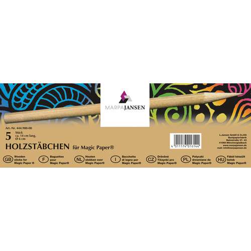Bâtonnets en bois pour Magic Paper 