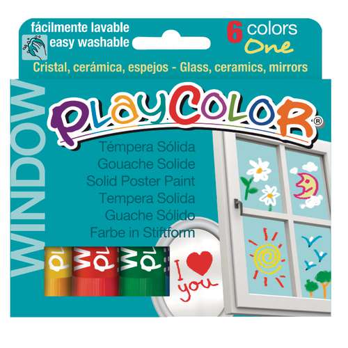 Gouaches solides pour fenêtre Playcolor 