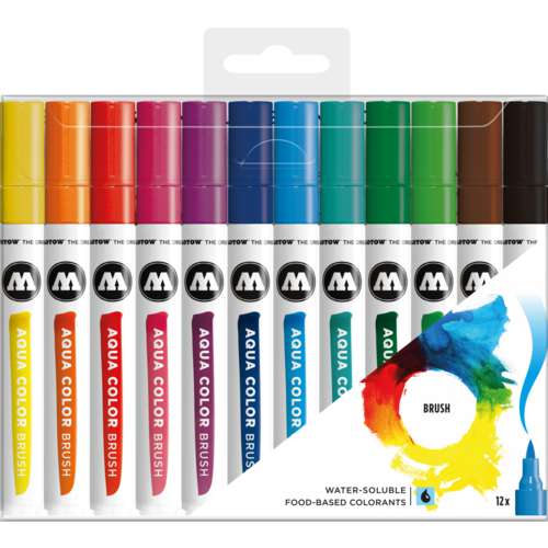 Set de marqueurs pinceau Aqua Color Brush Molotow™ 