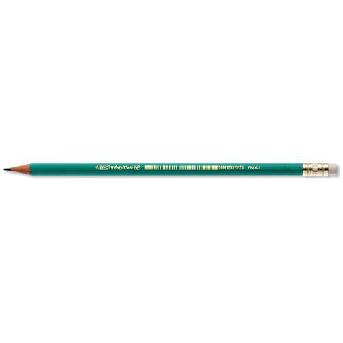 Lot de 12 crayons graphites avec gomme Ecolution Evolution BIC 