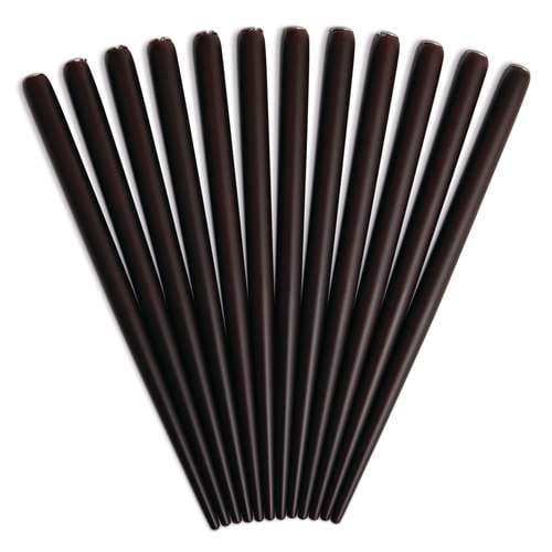 Lot de 12 porte-plumes couleur acajou 