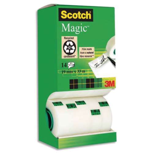 Pack de 14 rubans adhésifs invisibles Scotch® Magic 810 